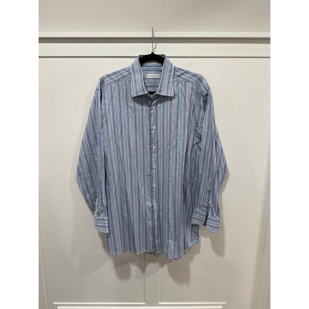 ETRO Cotton Button Down Dress Shirt Size 44